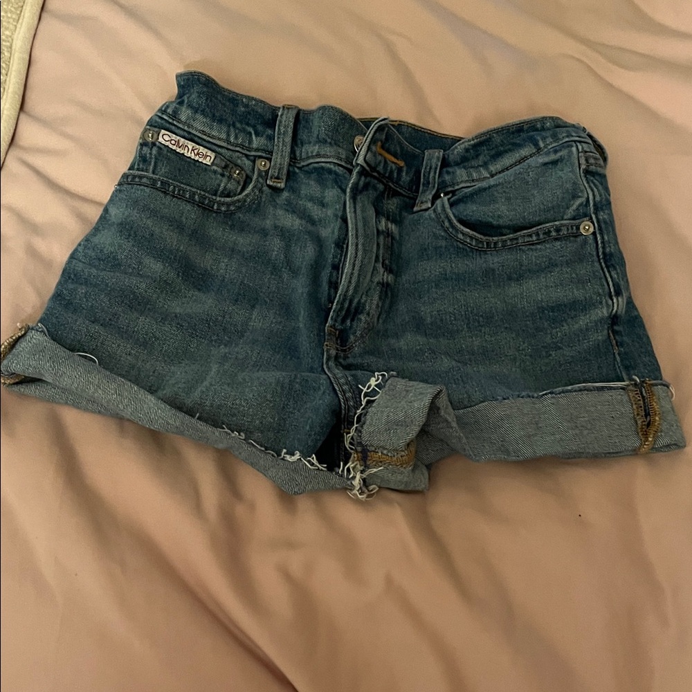 Calvin Klein Women's Rolled Hem Jean Shorts